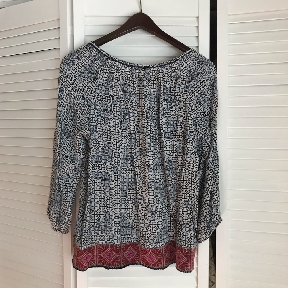 Embroidered Peasant Top - Picture 5 of 5